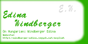 edina windberger business card